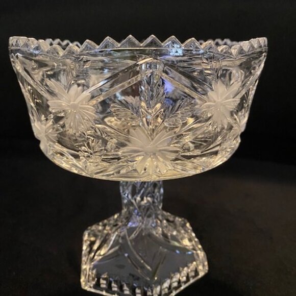 Flower Pattern Footed Candy Dish with Lid - Picture 2 of 4